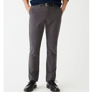 J.Crew 770 Straight-fit Midweight Tech-Pants Men 33x32 Gray Canvas Stretch Chino